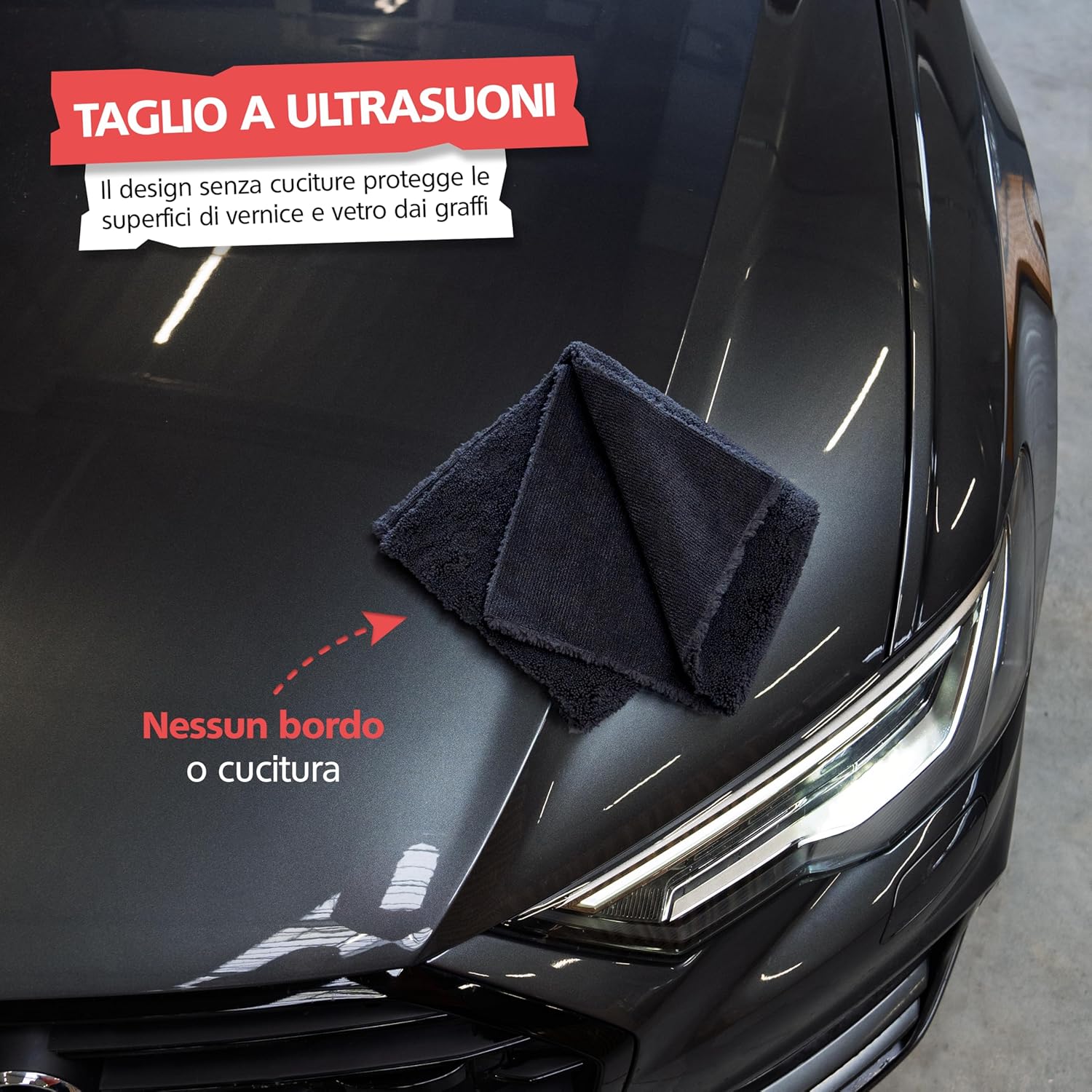 Thumbnail 3 de SPRINGER ZX1500, set 2 panni doppia faccia in microfibra 40x40 cm 2-in-1 (lucidare e asciugare)