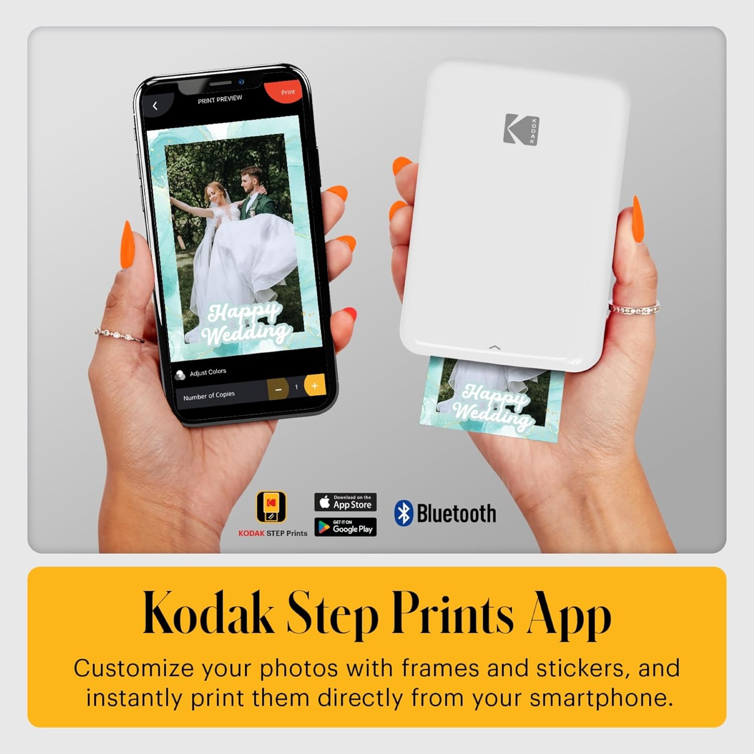 Detalle 2 de KODAK STEP Instant Mobile Photo Printer: Compact, Sticky-Back Prints on the Go