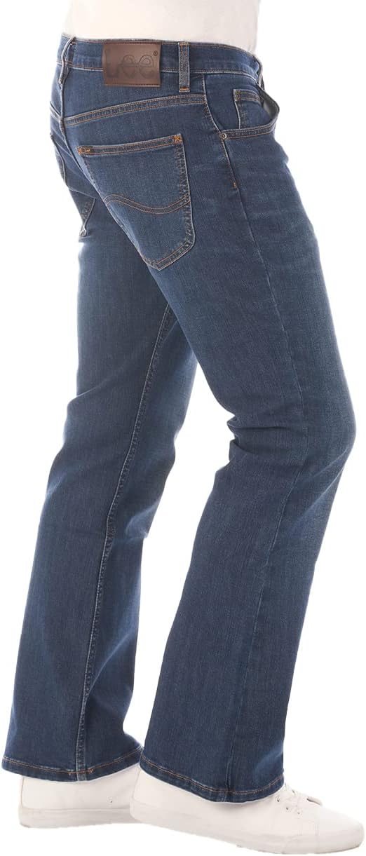 Detalle de Lee Jeans Herren Stretch Bootcut „Denver“ – Jeanshose in Denim Blau
