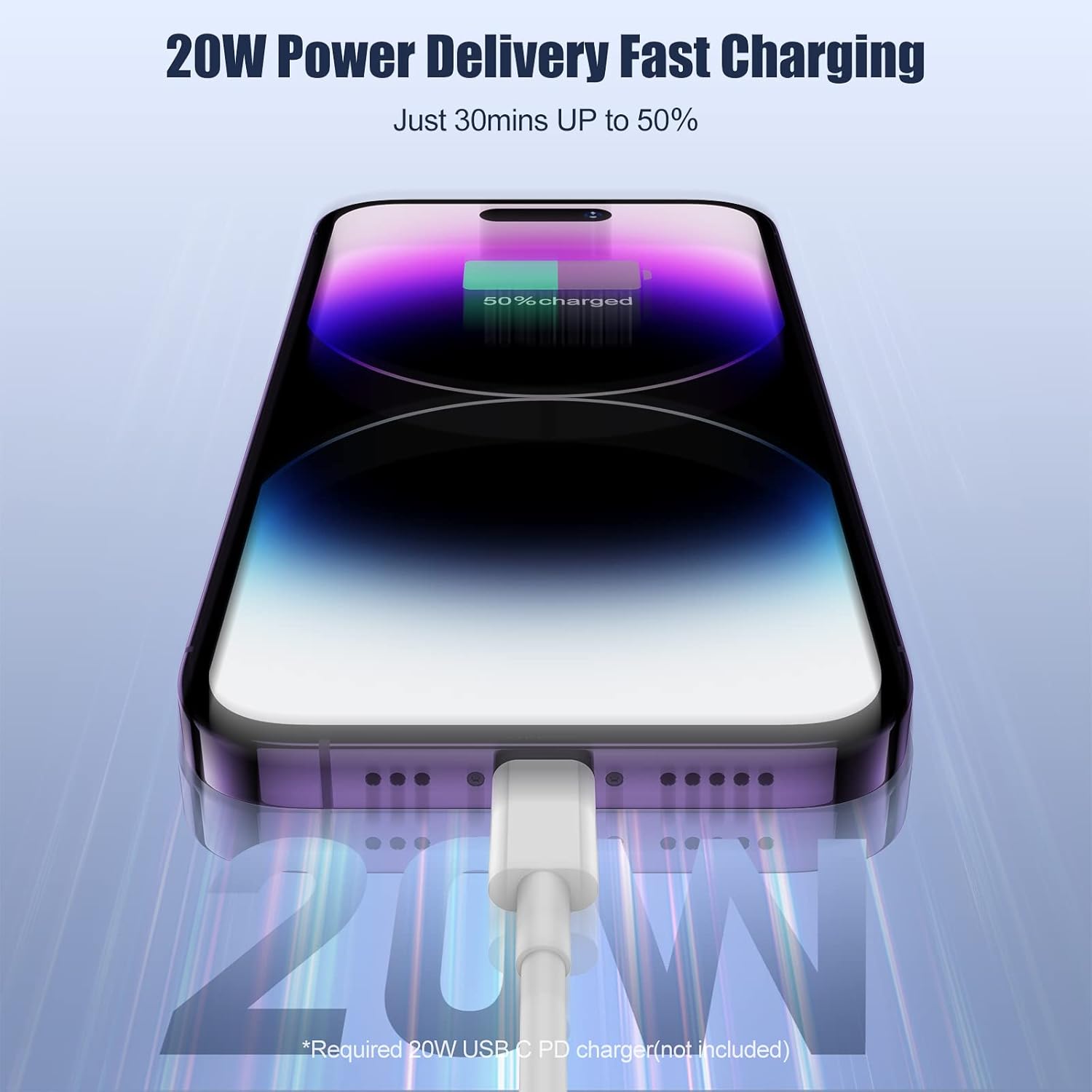 Thumbnail 2 de CyvenSmart USB C to Lightning Cable 2m