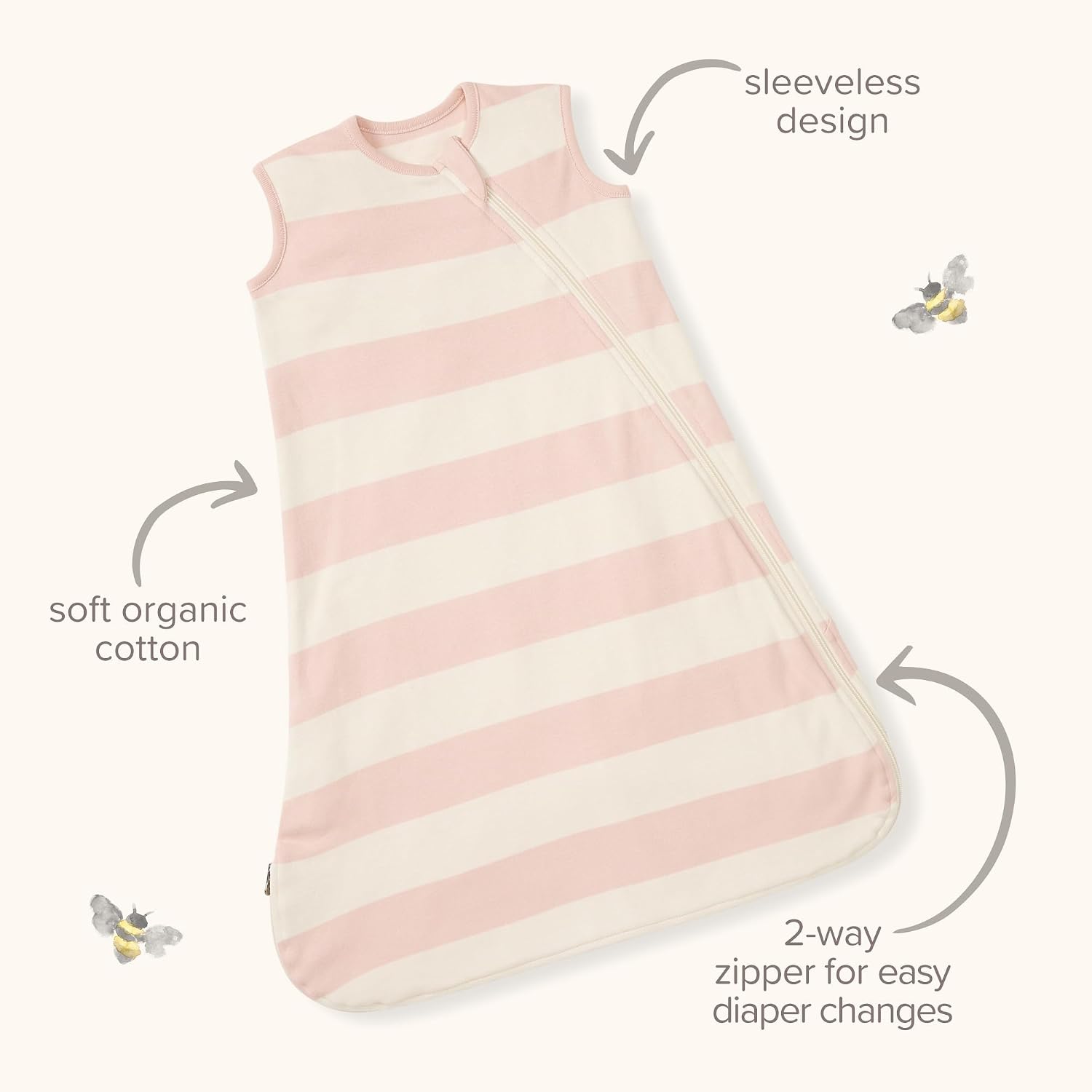 Thumbnail 4 de Burt's Bees Baby Unisex Newborn Essentials Beekeeper Wearable Blanket (100% Organic Cotton)