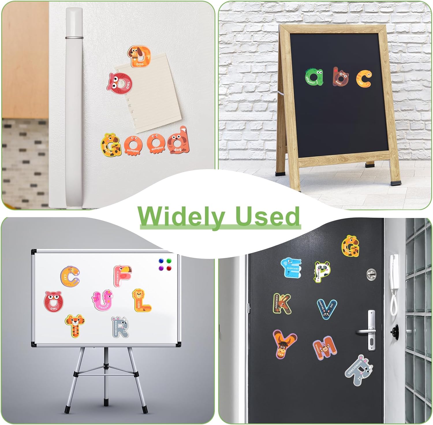 Thumbnail 6 de 52-piece magnetic letter set for kids (uppercase & lowercase) with animal design