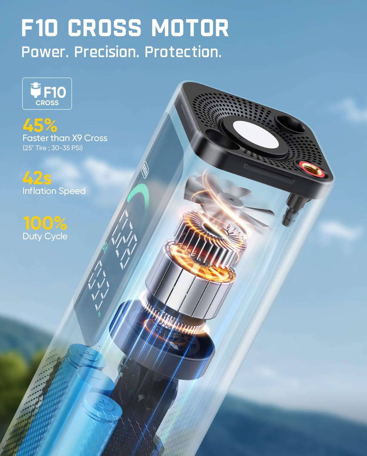 Thumbnail 4 de Fanttik X10 Portable Air Compressor 150 PSI