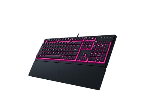 Detalle de Razer Ornata V3 X – Clavier Gamer à Profil Bas, switches à membrane silencieux, repose-poignet ergonomique (AZERTY, Noir)