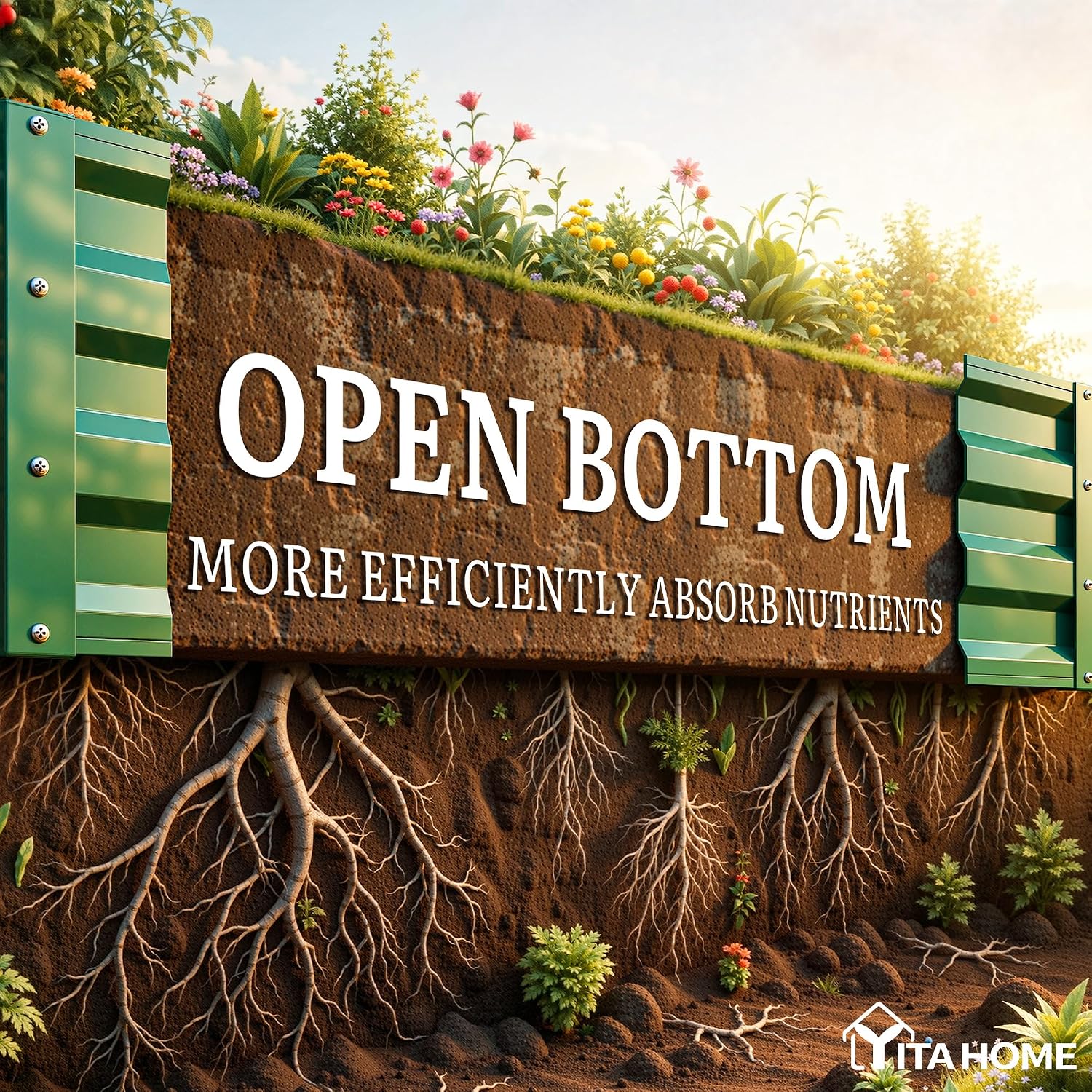 Detalle de YITAHOME Raised Garden Bed Kit, 6 x 3 x 1 ft