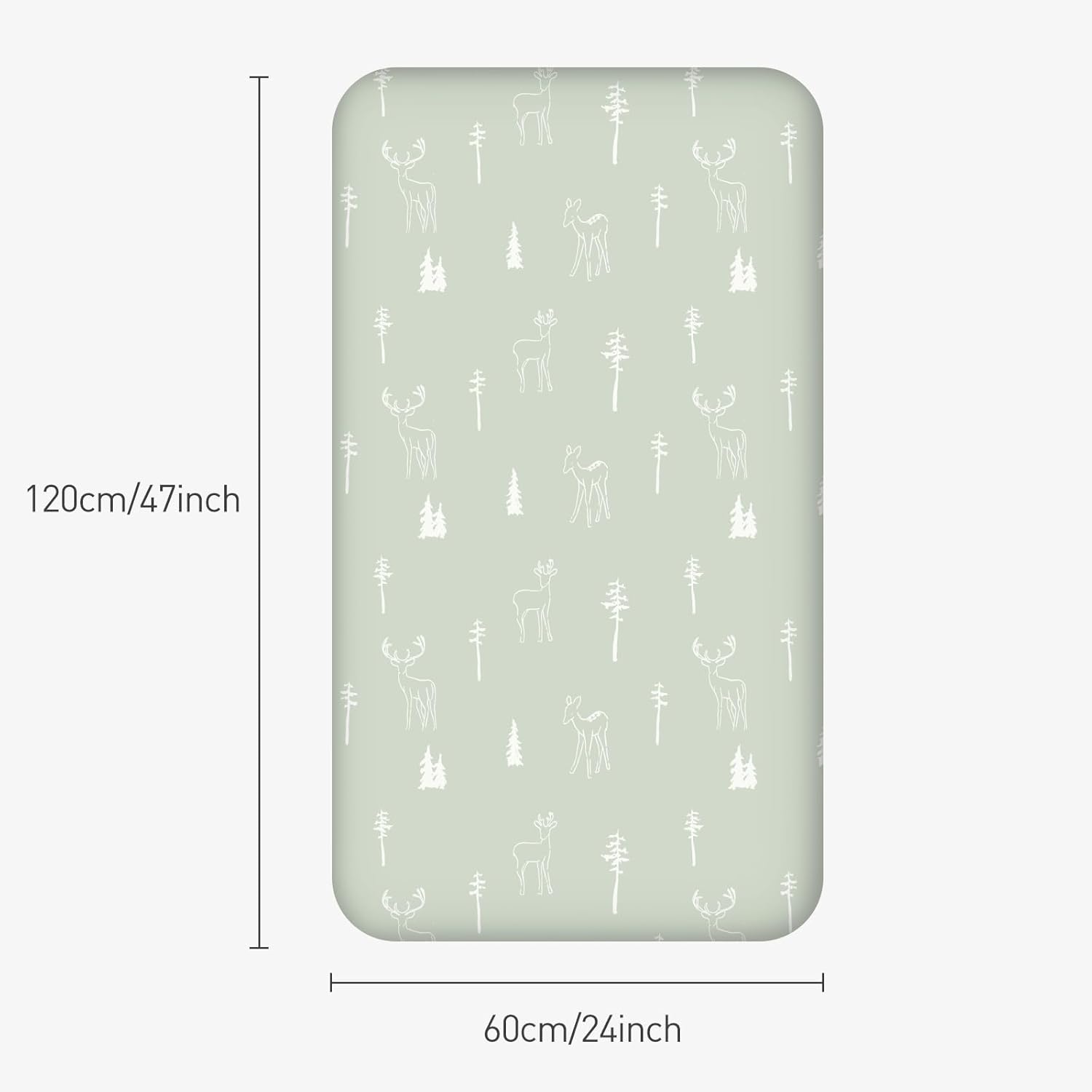 Thumbnail 2 de GLLQUEN BABY 2 Pack Cot Sheets – 100% Microfiber, Breathable, 120 x 60 cm, 360° Elastic Fit
