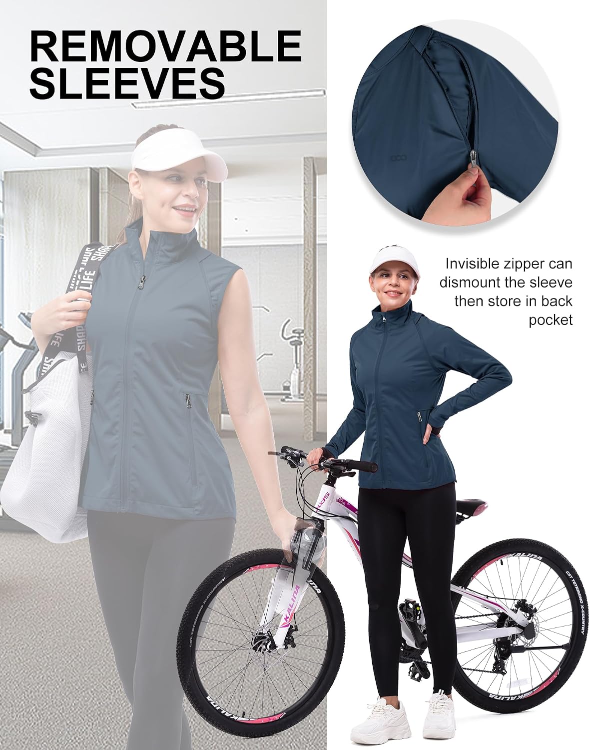 Detalle de 33,000ft Damen Fahrradjacke mit 8.000 mm