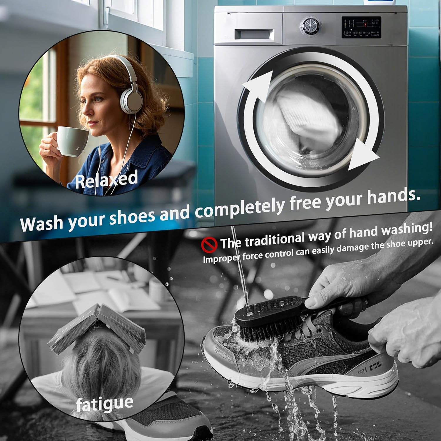 Thumbnail 4 de ADEHMDA Reusable Shoe Washing Bag for Trainers