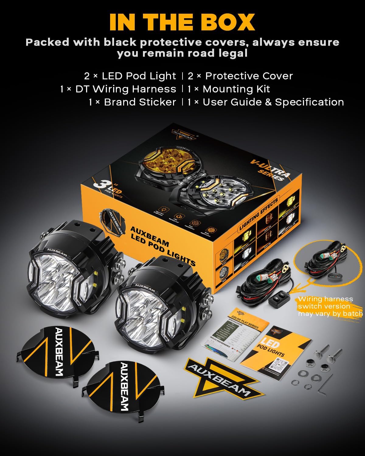 Thumbnail 5 de Auxbeam V-Ultra 3" 108W LED Pods