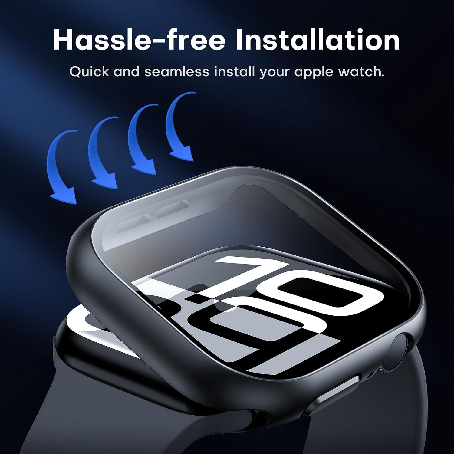 Thumbnail 5 de TAURI 2 Pack Waterproof Case for Apple Watch 46mm (Series 11/10) with 9H Glass Screen Protector