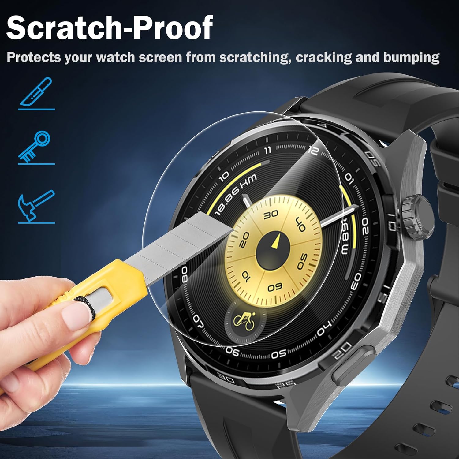 Thumbnail 2 de Simpeak 5 Pcs Screen Protector for Huawei Watch GT6 Pro/6/5/5 Pro/4 46mm