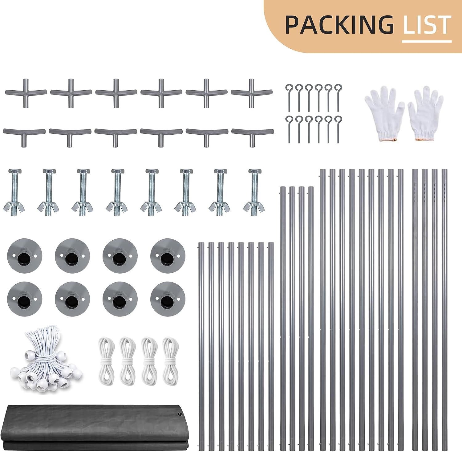 Detalle 2 de JY QAQA Carport, 12x20 FT