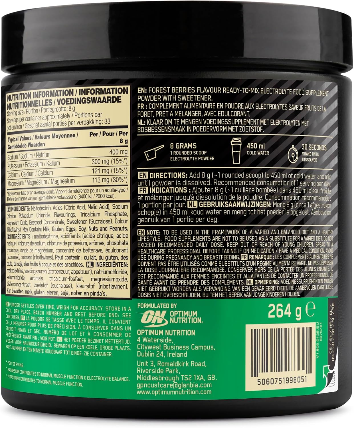 Thumbnail 2 de Optimum Nutrition Electrolitos en Polvo 264 g