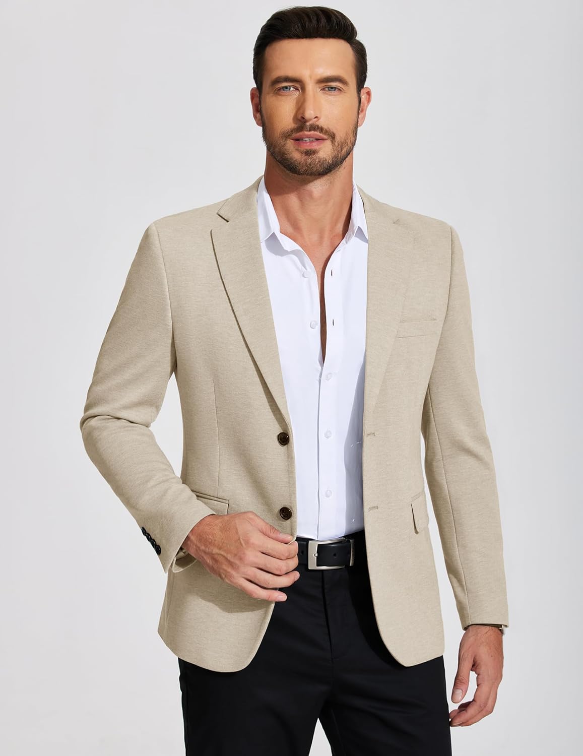 Thumbnail 1 de COOFANDY Two-Button Knit Casual Blazer for Men