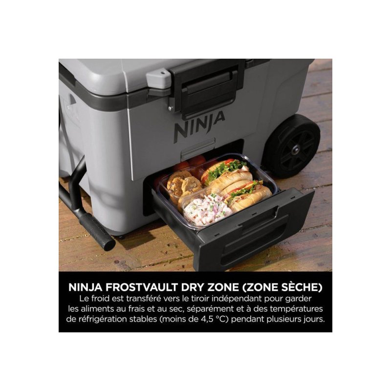 Detalle de Ninja FrostVault FB245EUGY: nevera-conservadora rodante de 42 L con Dry Zone