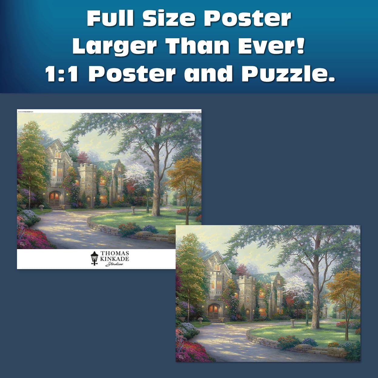Detalle de Ceaco Sapphire Select Thomas Kinkade Beyond Summer Gate 1000 Piece Jigsaw Puzzle