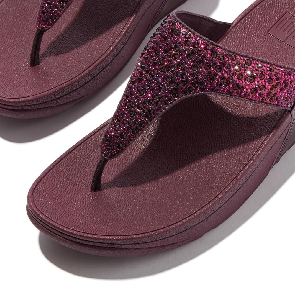 Detalle 2 de Fitflop Lulu Sandales À Tige D'orteil ornées de cristal – Confort ergonomique pour Femme