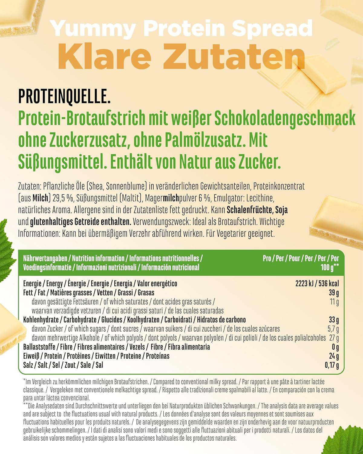 Thumbnail 1 de vit4ever Protein Spread weiße Schokolade – 350 g | Proteinreicher Brotaufstrich, Low-Carb, vegetarisch