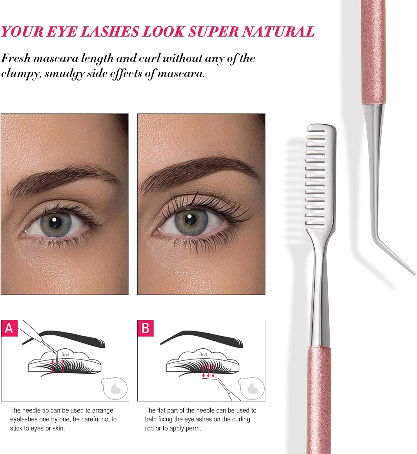 Thumbnail 1 de FVION 2pcs Lash Lift Tool Kit – Eyelash Separator Comb Tool for Perming Lash Extensions and Tinting