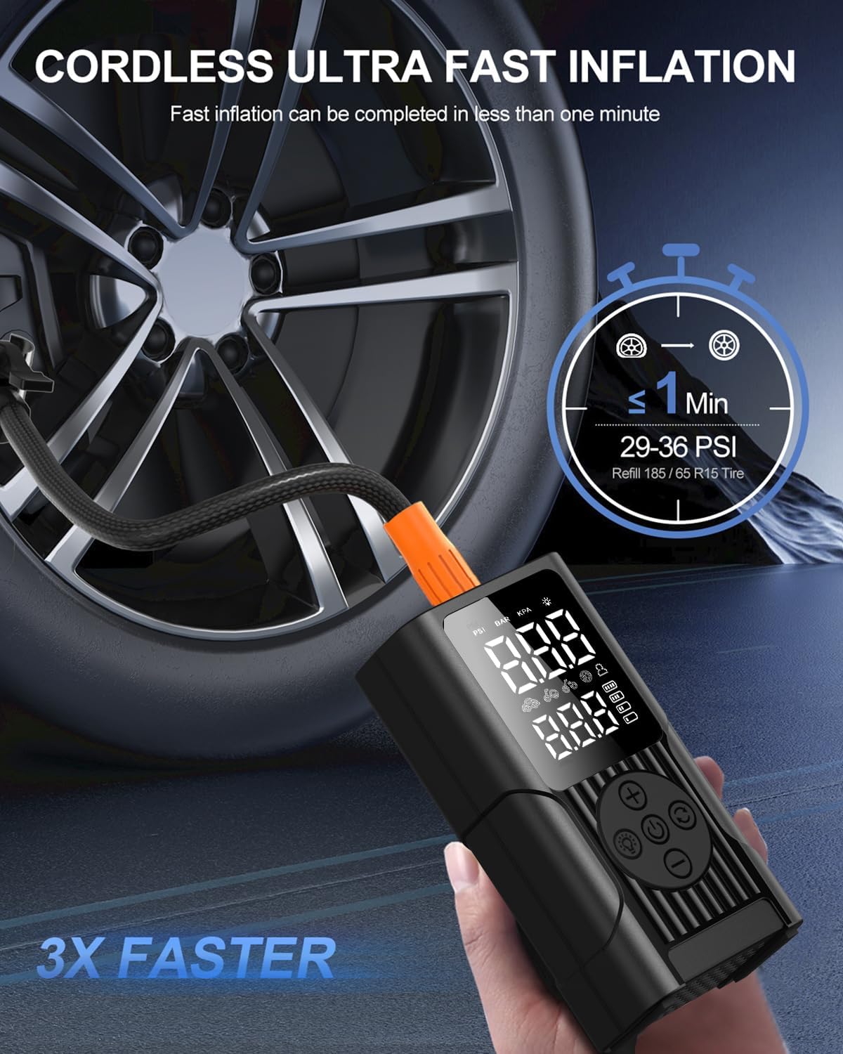 Thumbnail 2 de Hafuloky Portable Air Compressor 150 PSI