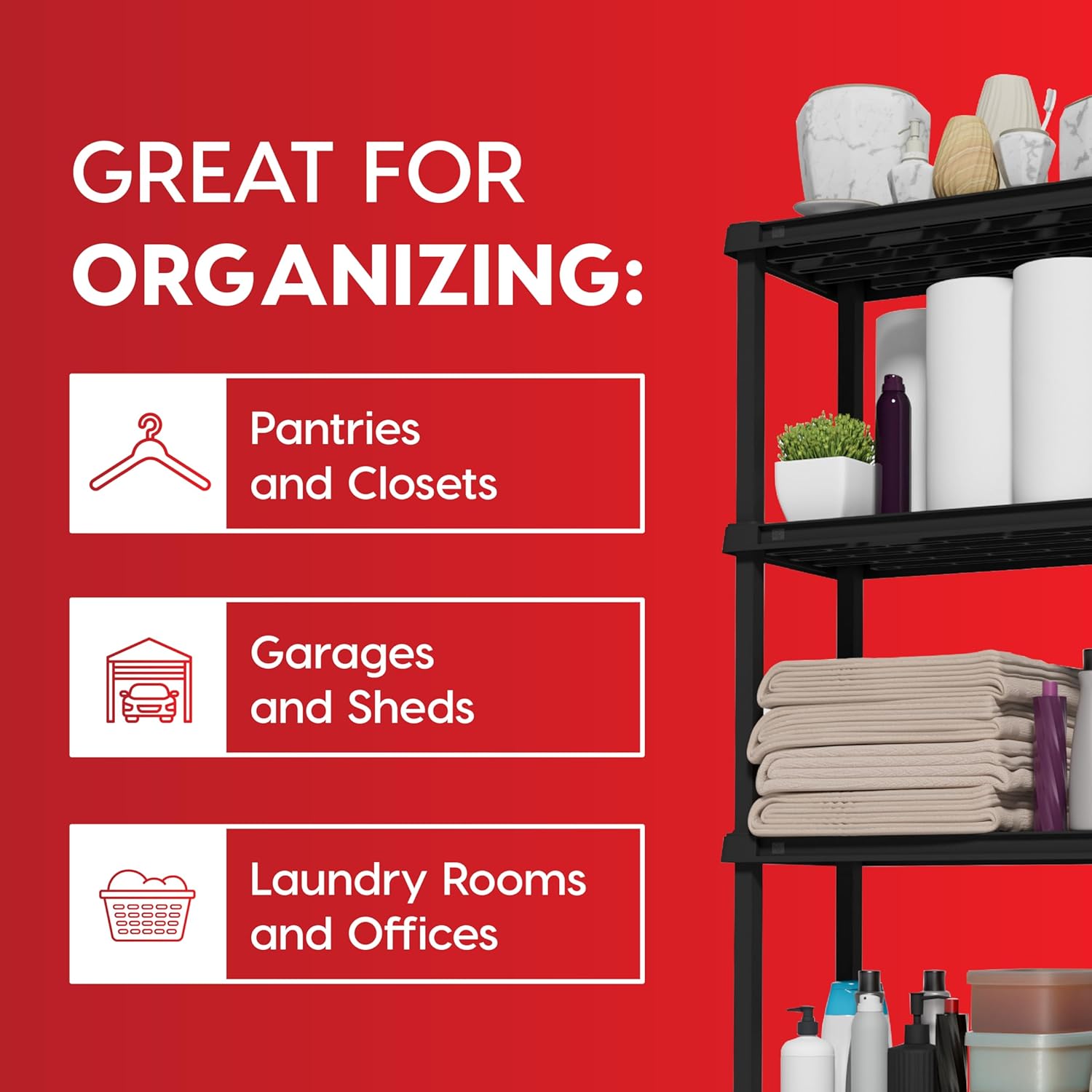 Thumbnail 4 de IRIS USA 5-Shelf storage rack 250lb