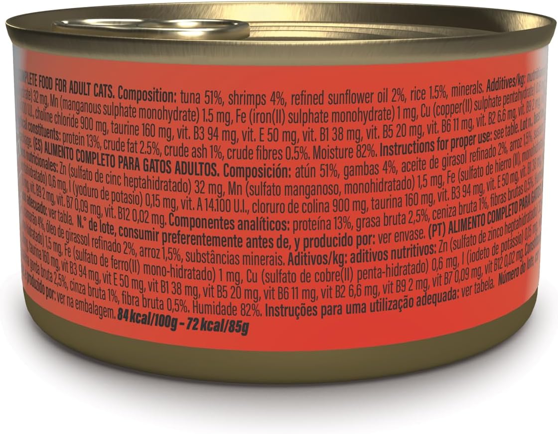 Detalle de Schesir Tonnetto con Gamberetti in Gelatina: umido per gatti, 12x85g