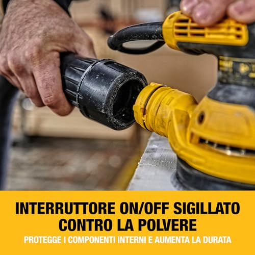 Detalle 2 de DEWALT Levigatrice rotorbitale 126 mm DWE6423-QS: potenza affidabile e controllo preciso