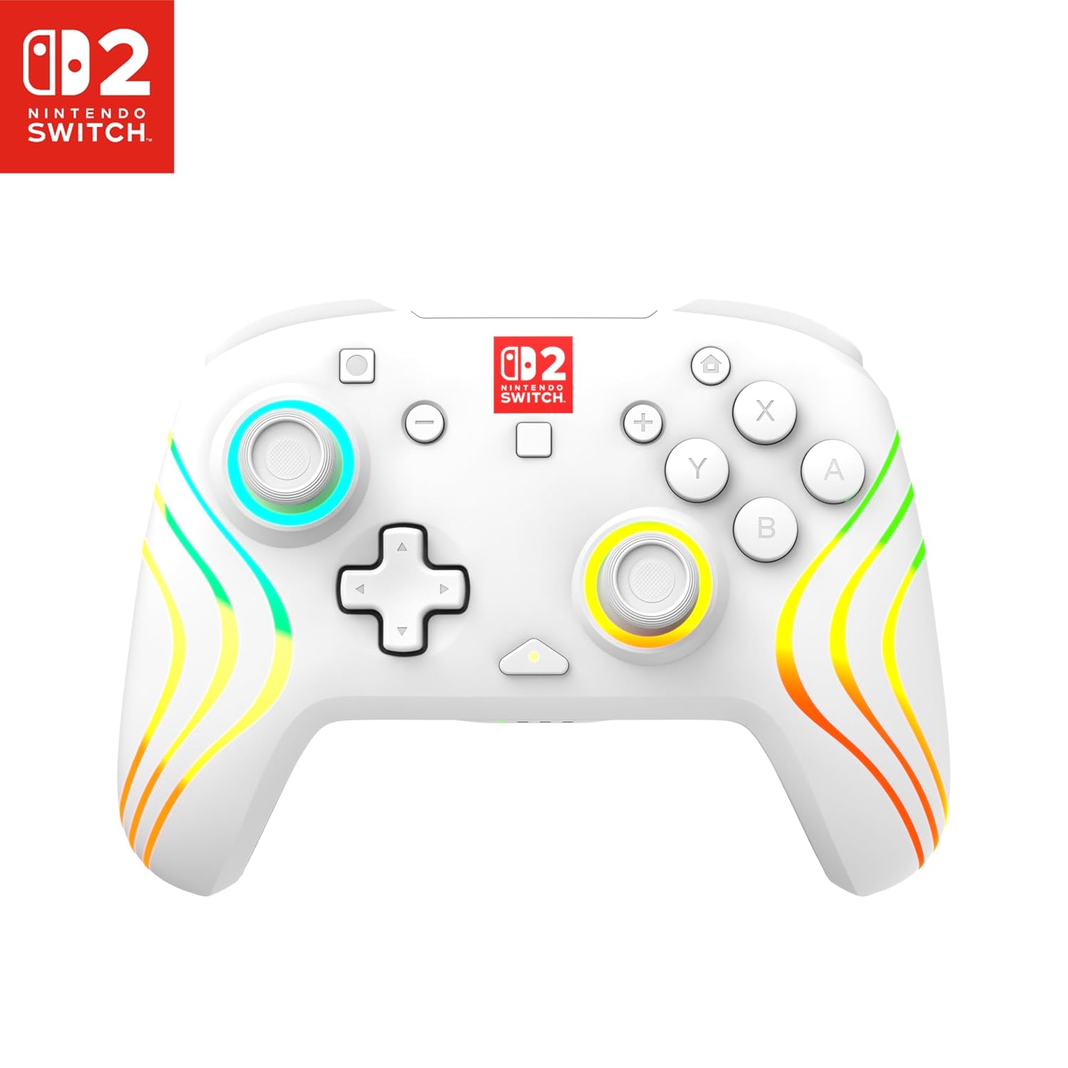 Detalle de Turtle Beach Afterglow Wave Kabelloser Gaming-Controller (weiß) offiziell lizenziert für Nintendo Switch 2