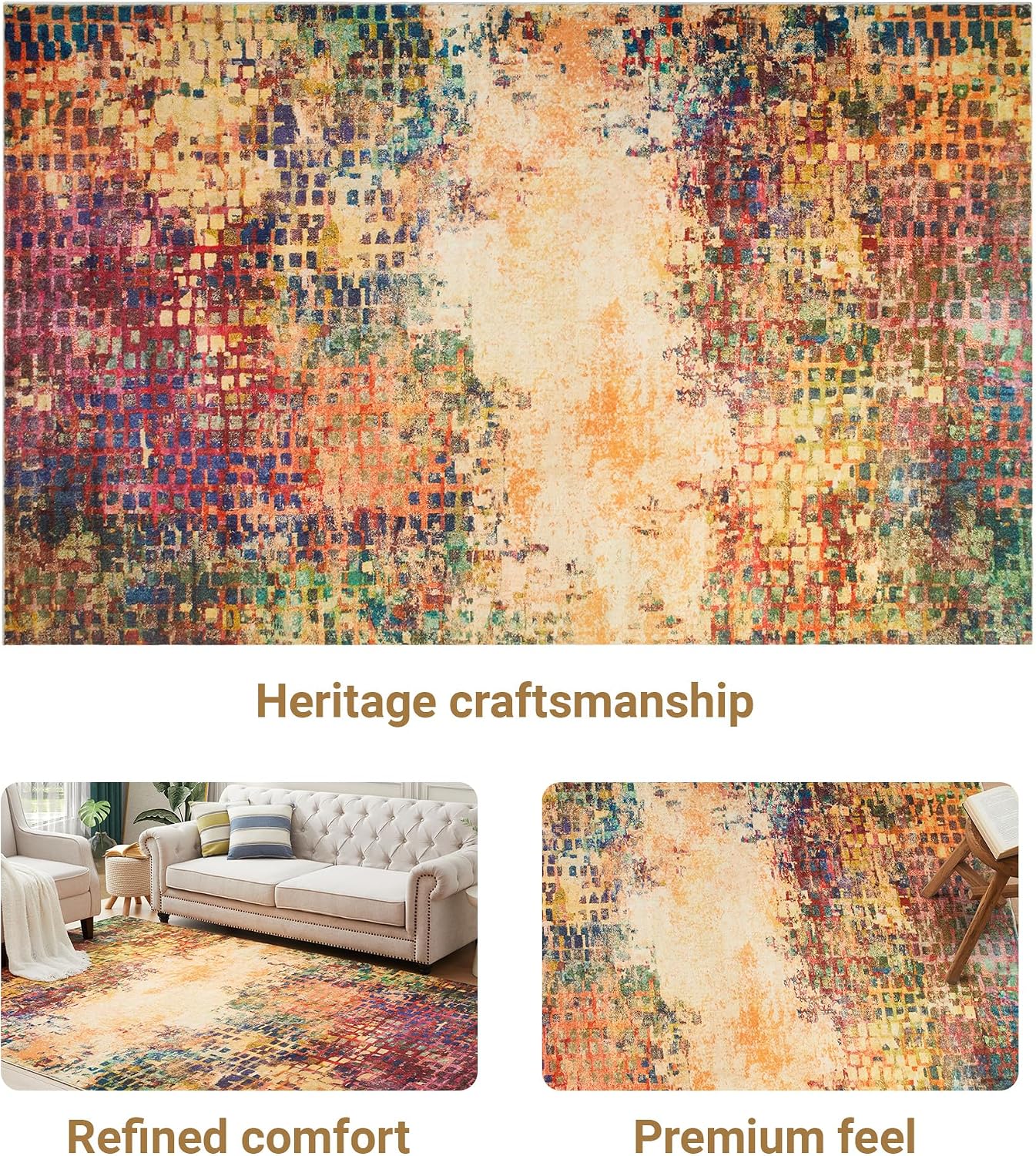 Thumbnail 5 de Cashmere style area rug 200x290 cm