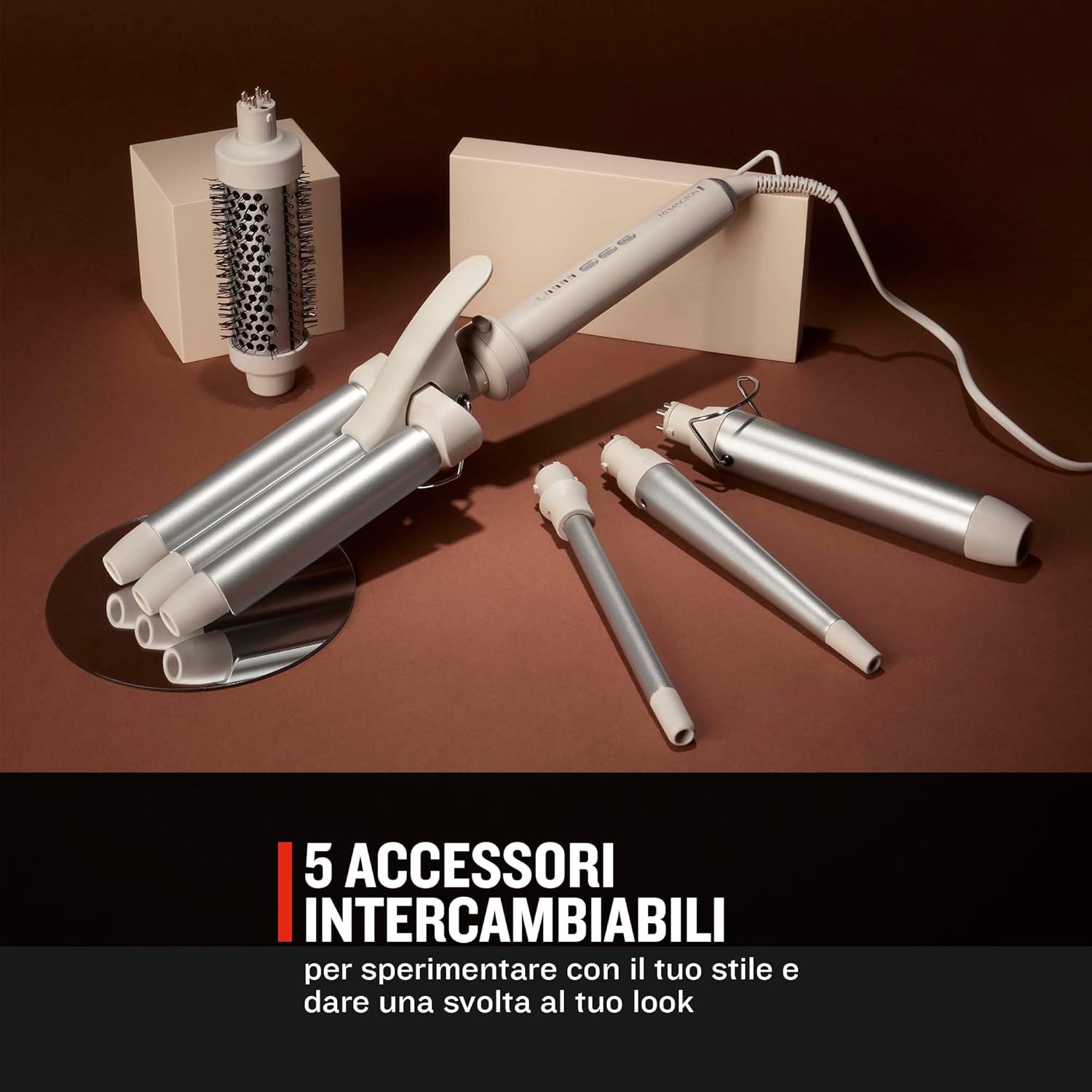 Detalle de Remington Ferro Arricciacapelli 5in1 CI41MS5E51: styling versatile e controllato