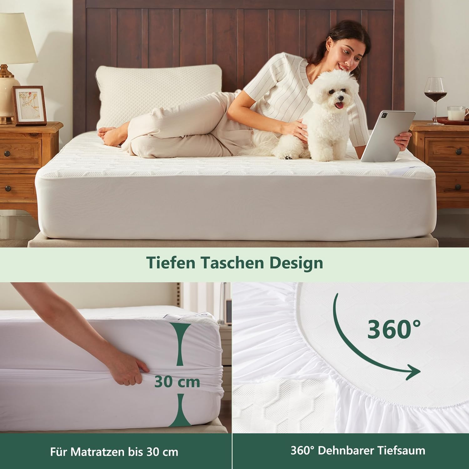 Thumbnail 3 de BEDLORE Matratzenschoner 140x200cm