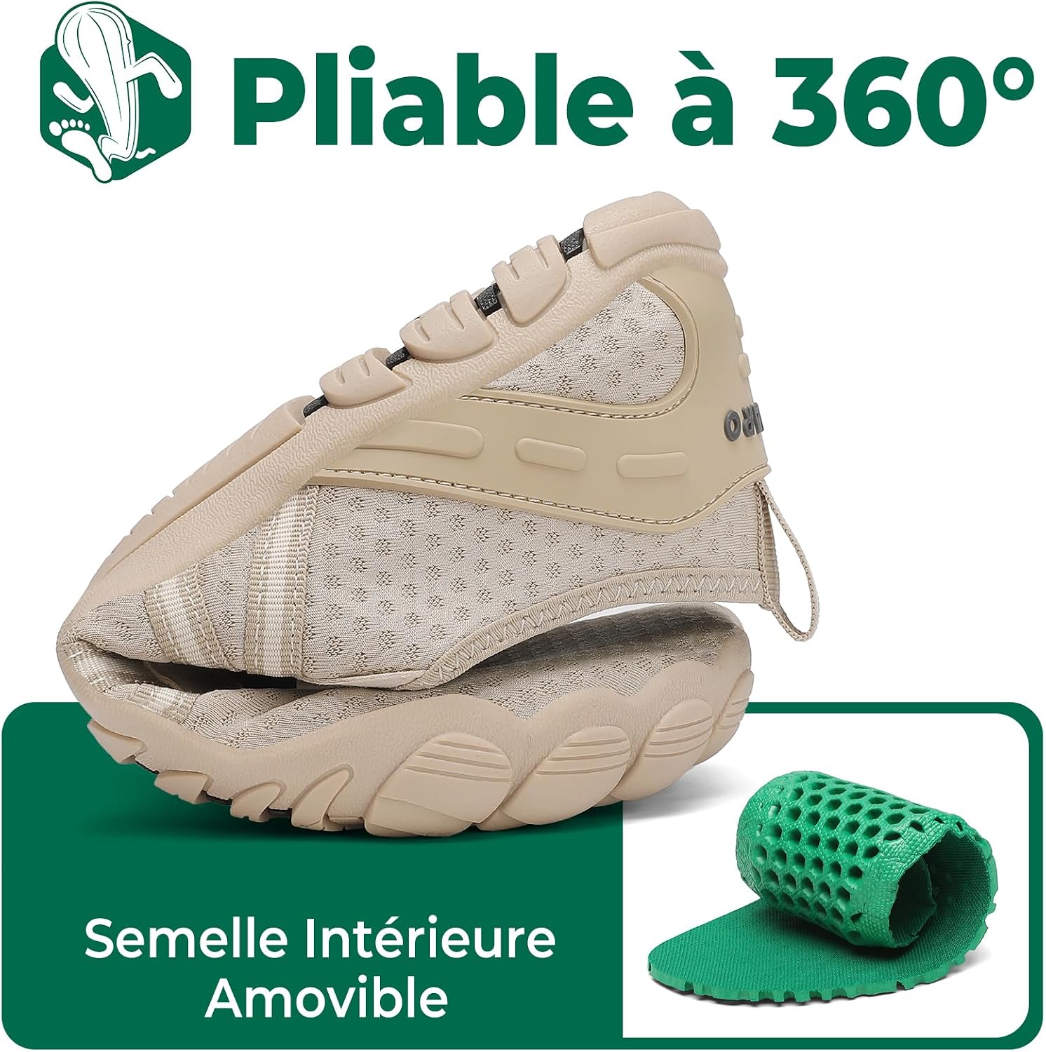 Detalle de SAGUARO Chaussures Aquatiques Femmes/Hommes – Séchage rapide et design barefoot GR.36-48