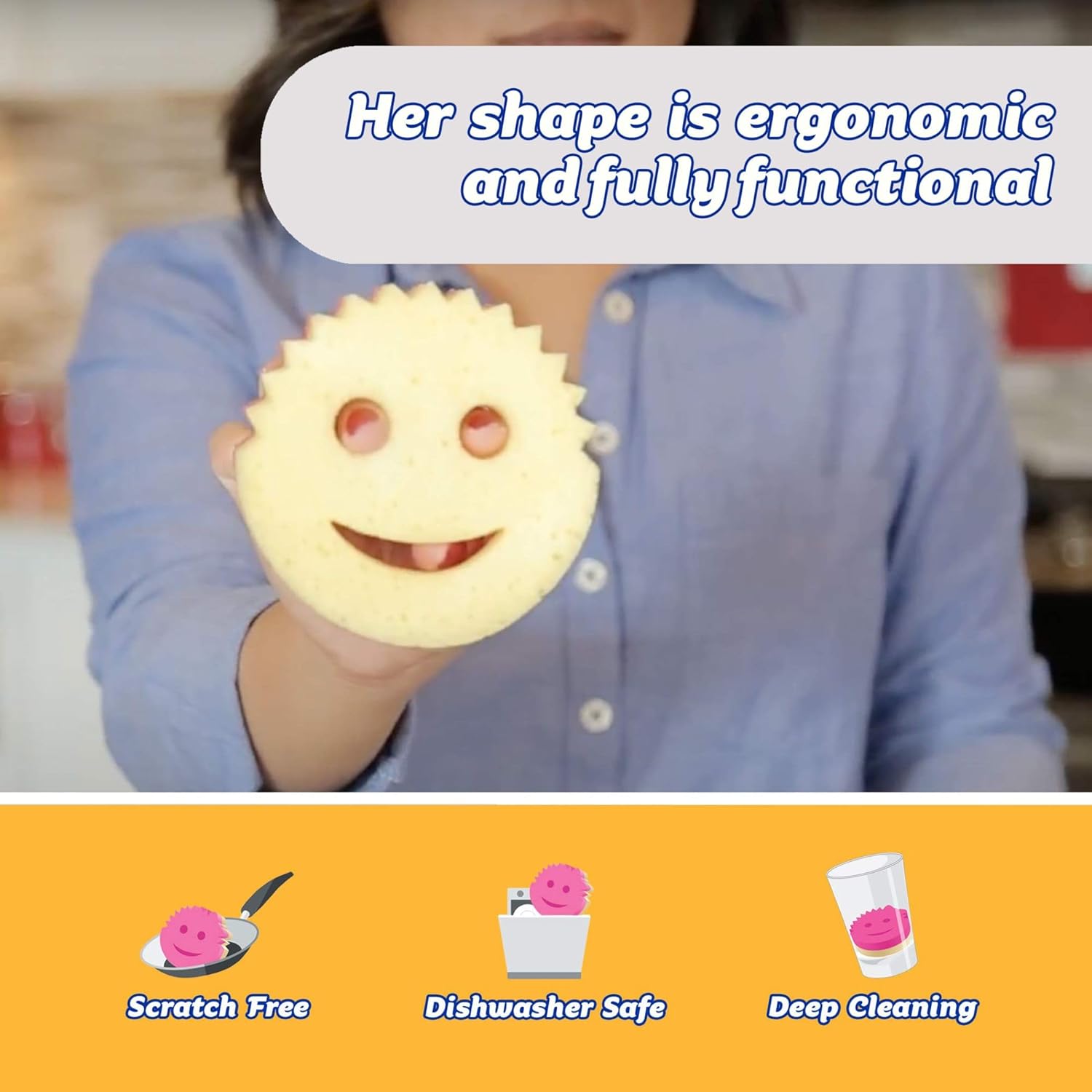 Thumbnail 3 de Scrub Daddy Scrub Mommy Dual Sided Sponge