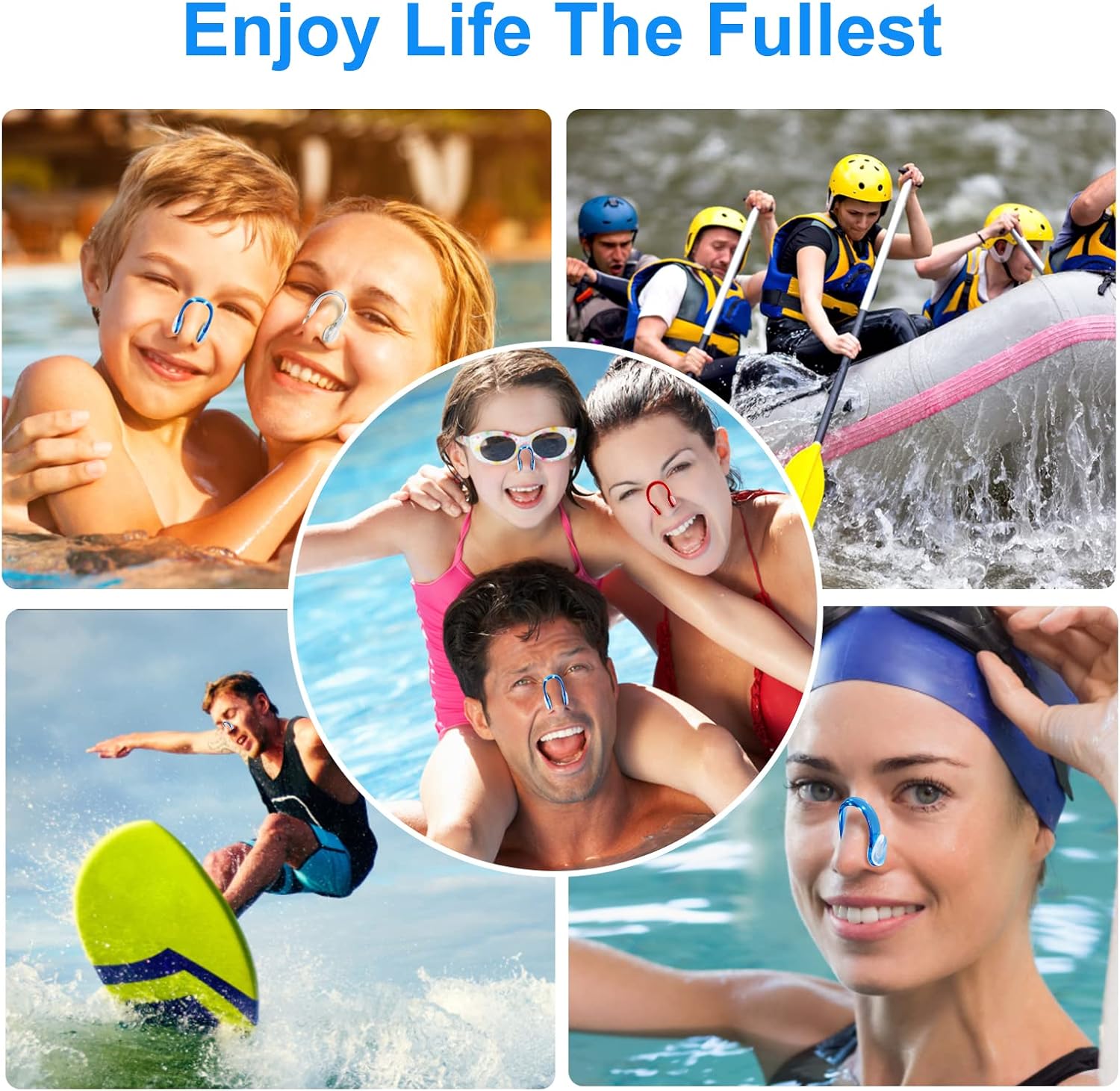 Thumbnail 6 de Hurdilen nose clip Swimming Nose Clips, 14-Pack Silicone and PC, Multicolor