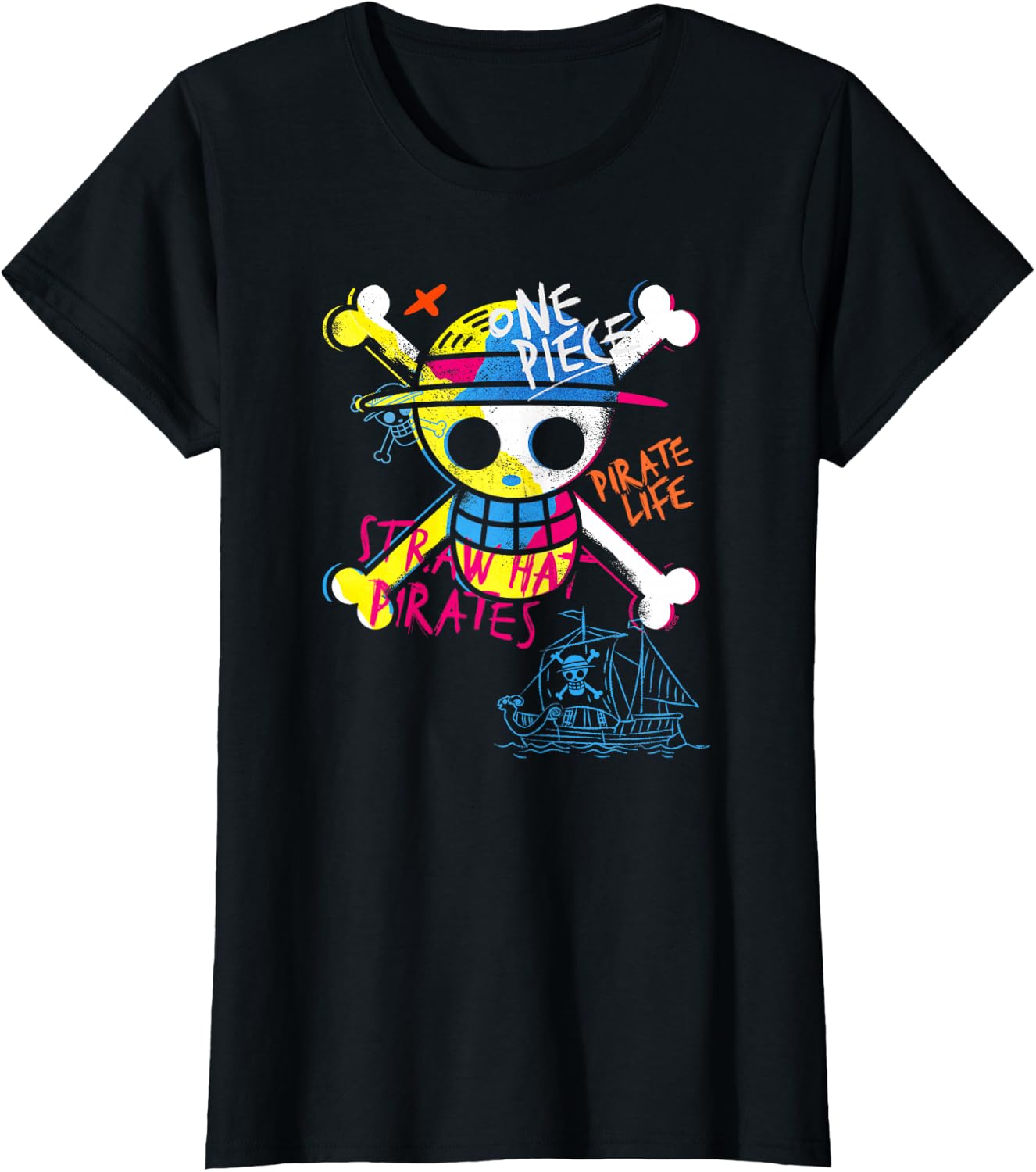 Thumbnail 5 de One Piece Jolly Roger Graffiti T-Shirt