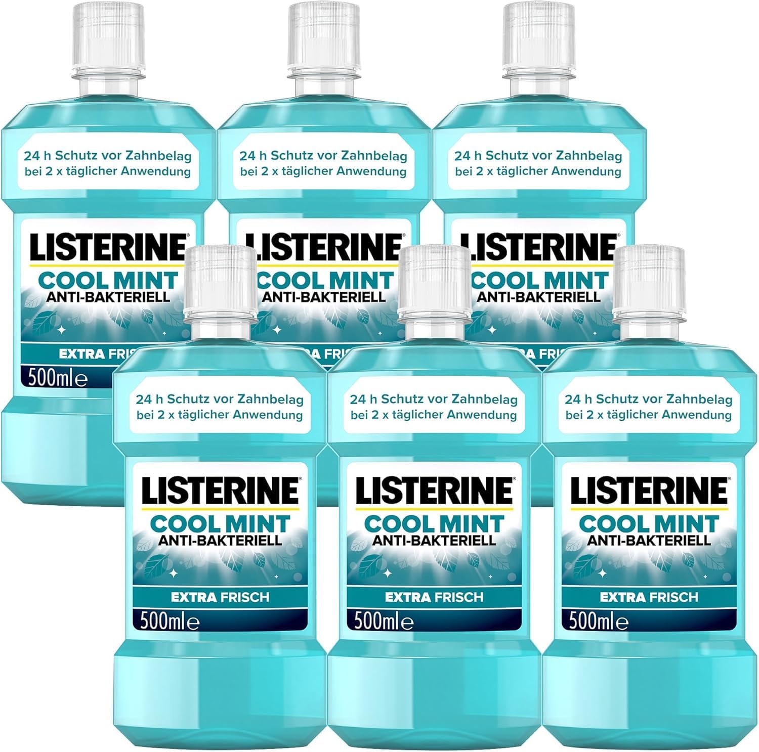 Thumbnail 6 de Listerine Cool Mint Mundwasser (4 x 750 ml) – antibakterielle Spülung mit intensivem Minzgeschmack