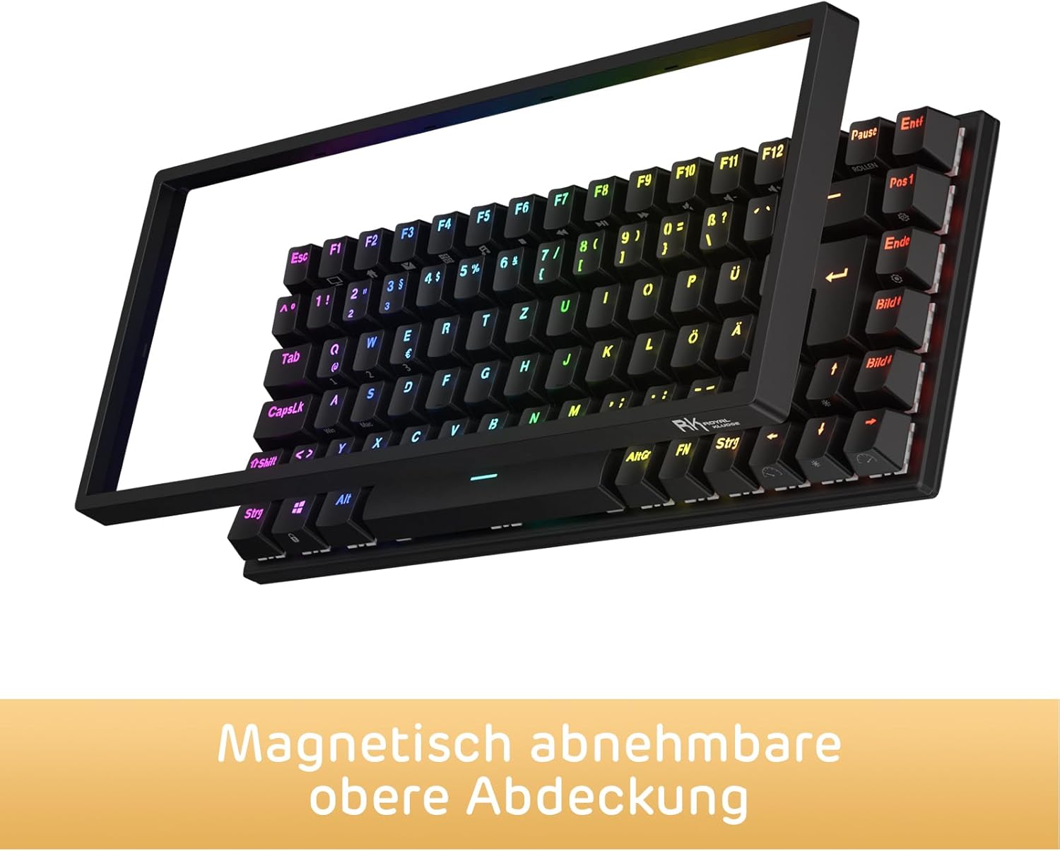 Thumbnail 5 de RK ROYAL KLUDGE RK84-DE : clavier de jeu 75 % Bluetooth & 2,4 GHz rétroéclairage RVB, QWERTZ