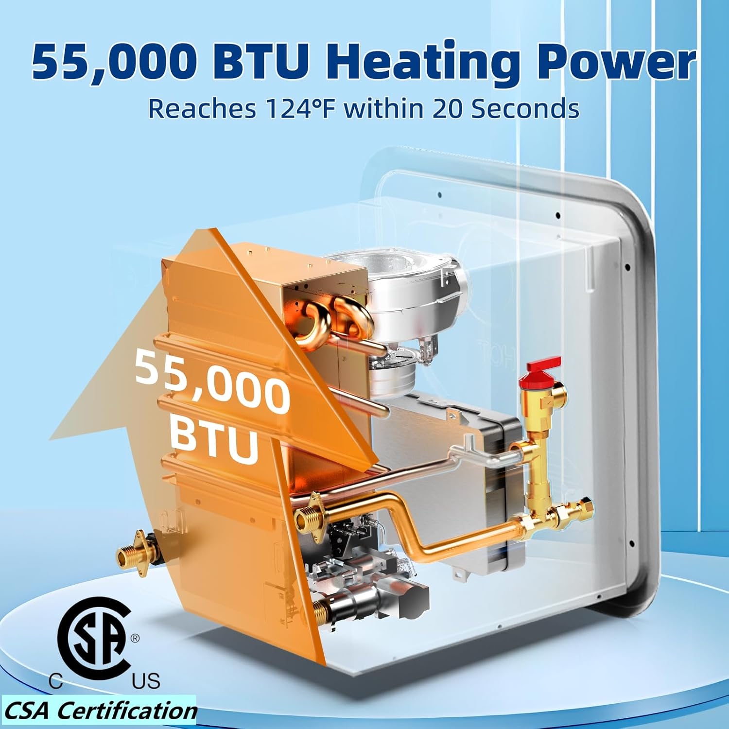 Thumbnail 4 de RV Tankless Water Heater Propane 55,000 BTU