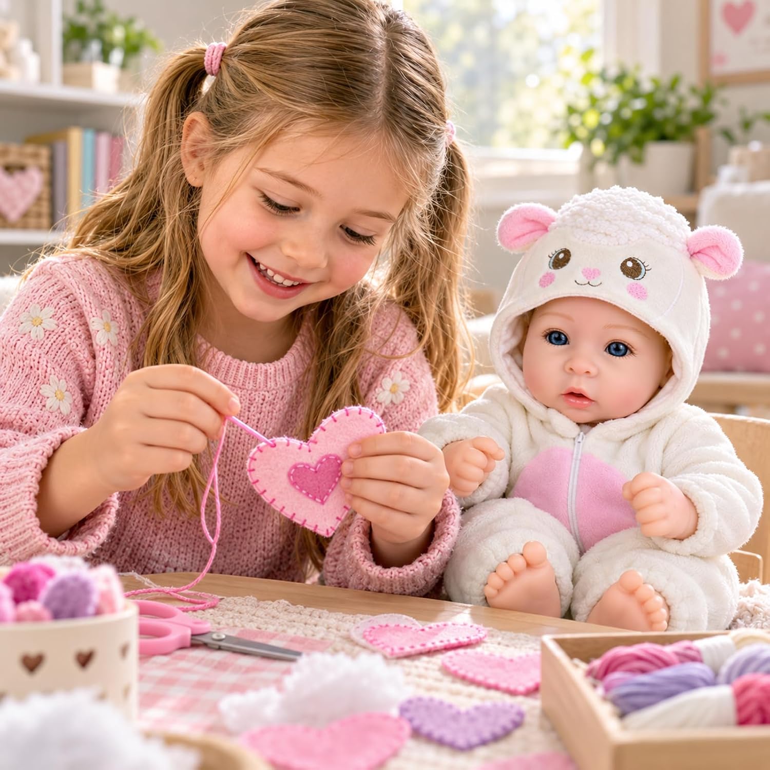 Thumbnail 4 de Aori Baby Doll Realistic 17-Inch with Feeding Kit: Safe, Poseable Realism for Kids, Parents, and Collectors