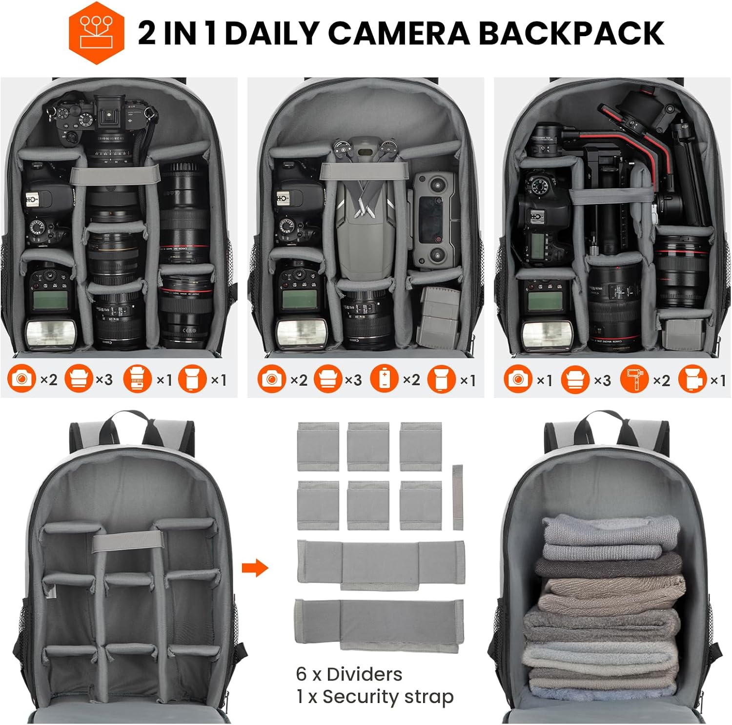 Detalle de TARION Camera Backpack Bag DSLR