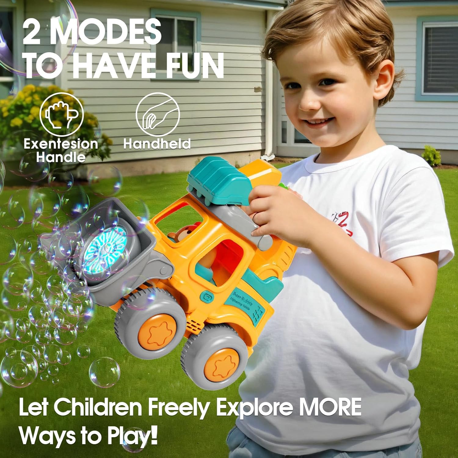 Thumbnail 2 de CreatiMachi Bubble Machine for Kids – Bubble Lawn Mower Toy (1–3 Years)