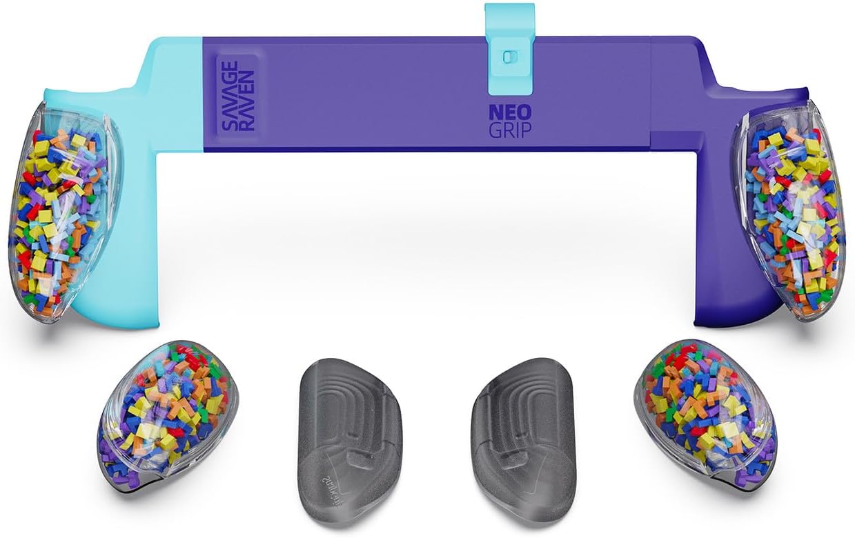 Thumbnail 6 de Savage Raven NeoGrip for Nintendo Switch 2 — Ergonomic, Interchangeable Grips in Neon Blue & Neon Red
