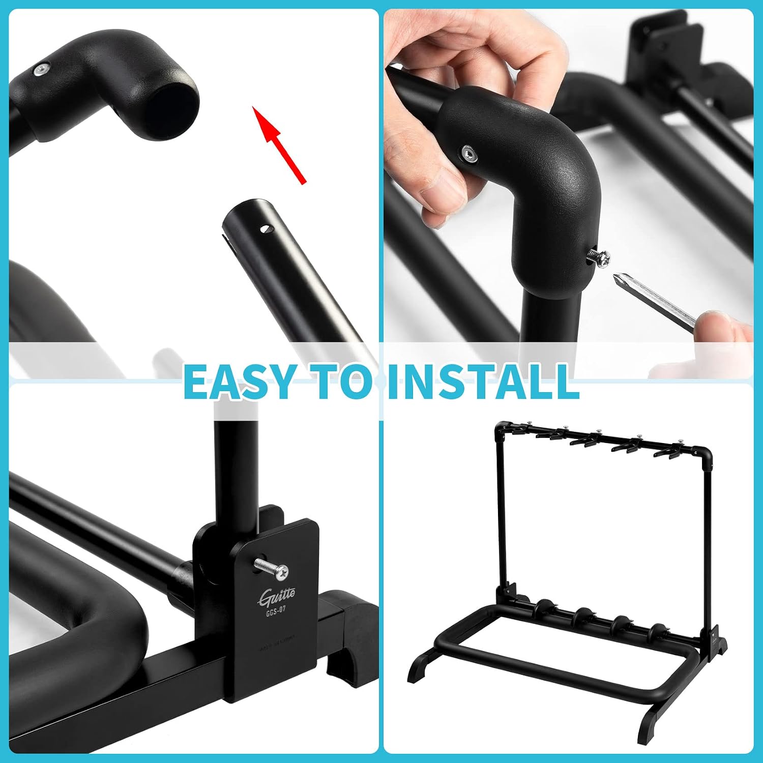 Thumbnail 4 de GUITTO GGS-07 (JOYO-GUITTO-GGS07) Foldable 5-Guitar Rack Stand