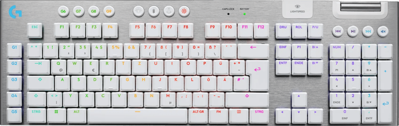 Detalle de Logitech G915 X Lightspeed Wireless Gaming-Tastatur Weiß Qwertz