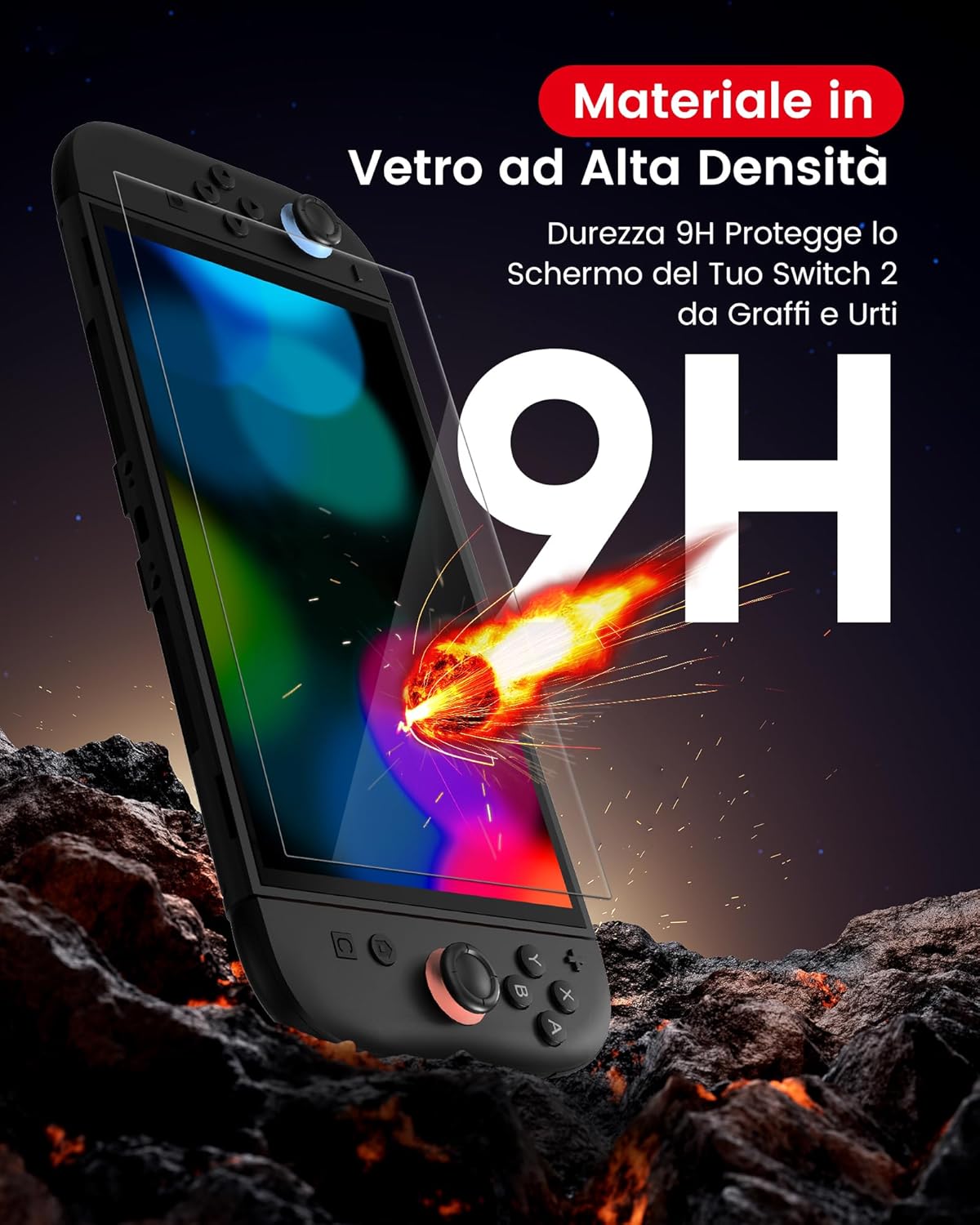 Detalle 2 de TRANSNOVO Switch 2 pellicola vetro 9H