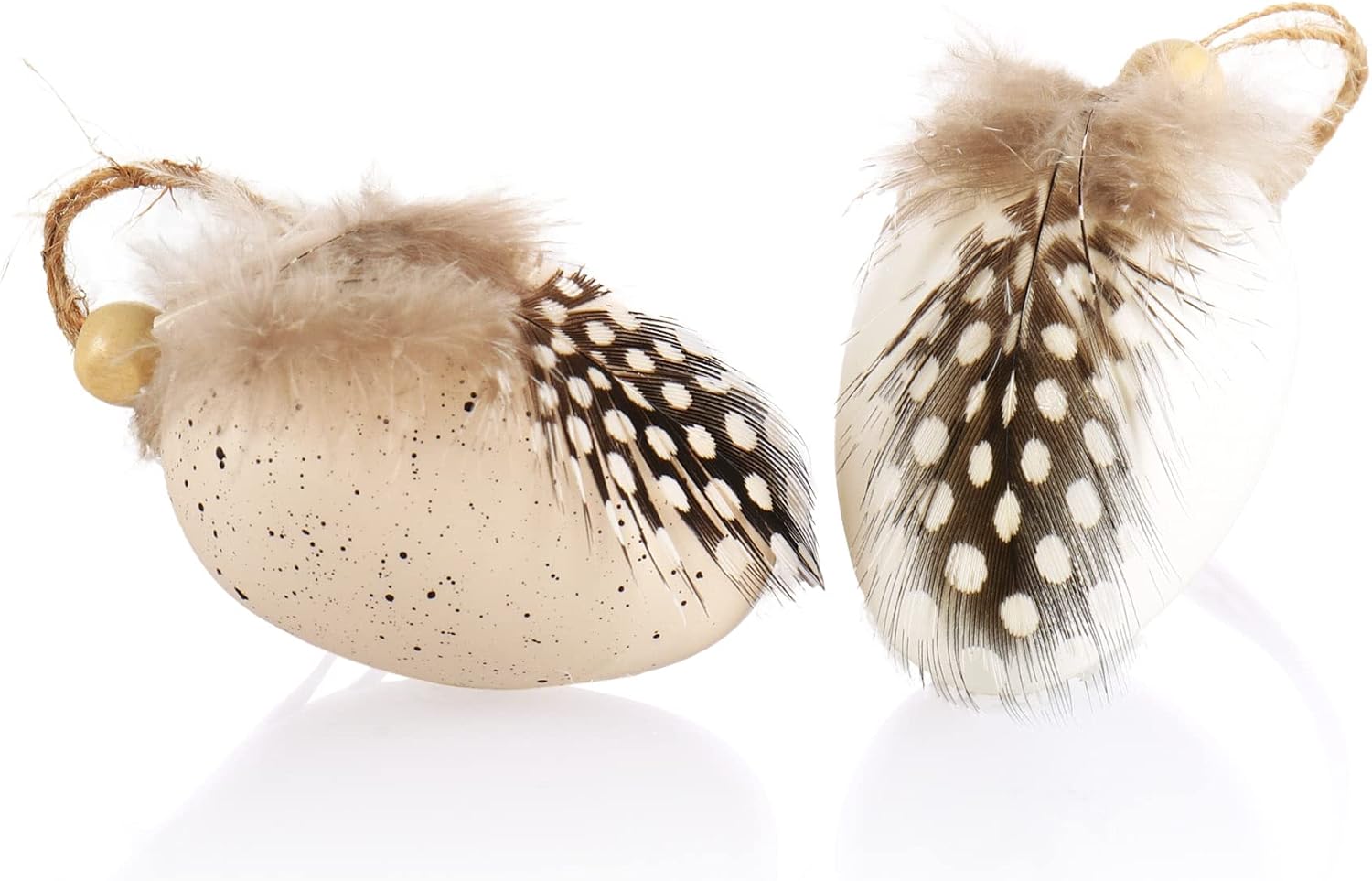 Detalle de COM-FOUR® 18x Oeufs de Pâques à Suspendre – Décoration pour buisson et couronne, 4 x 3 cm