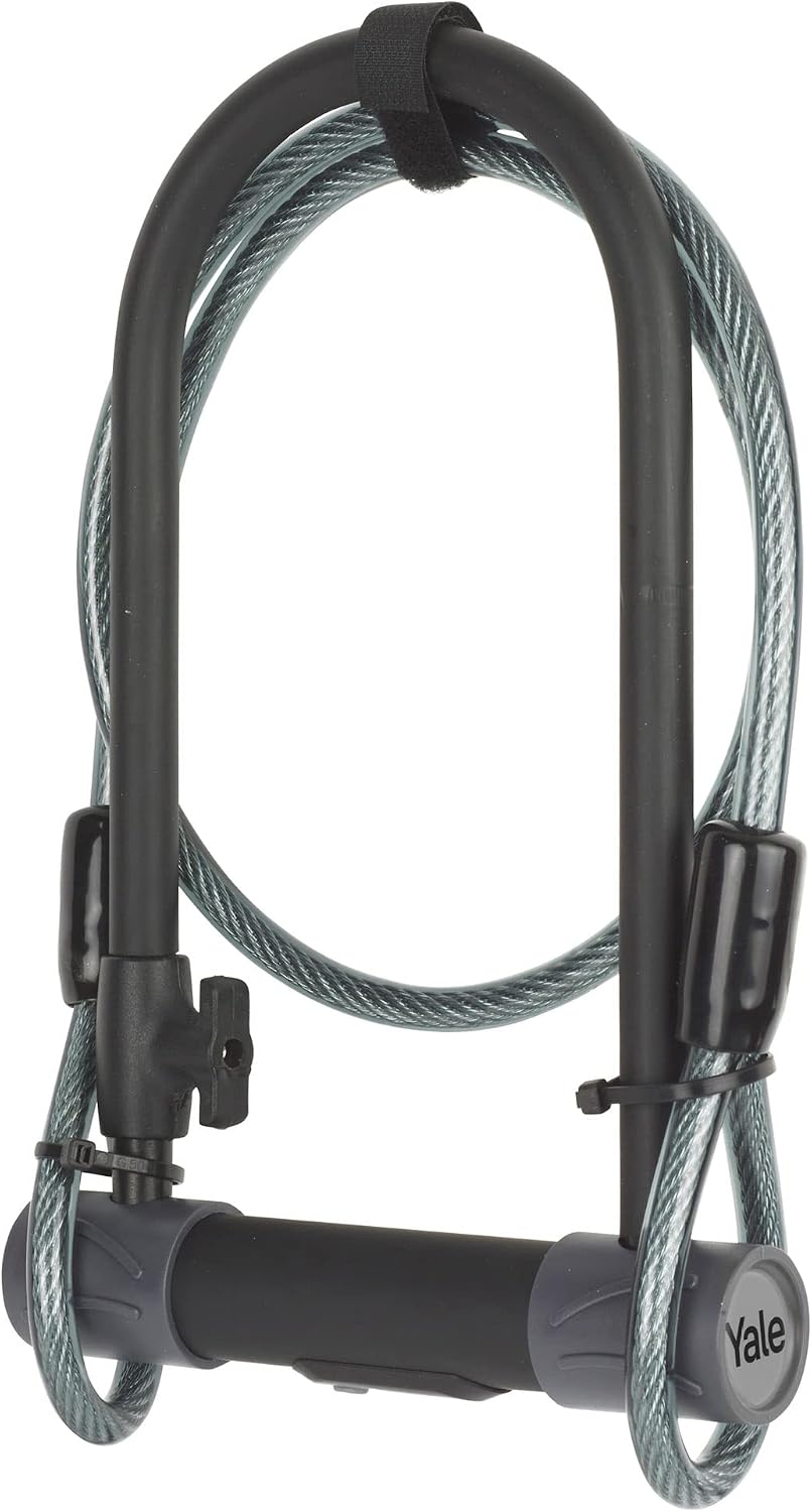 Detalle 2 de Lucchetto a U Yale YUL2C/13/230/1 con cavo e staffa bici – alta sicurezza 230 mm