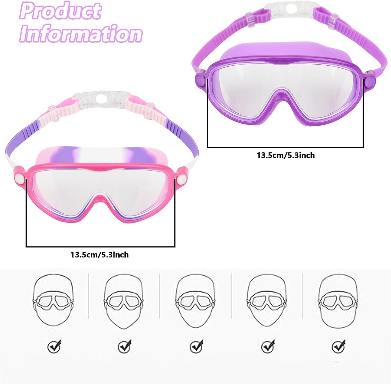 Thumbnail 3 de Moseem Kids Swimming Goggles 2-Pack for Ages 3–15 🏊