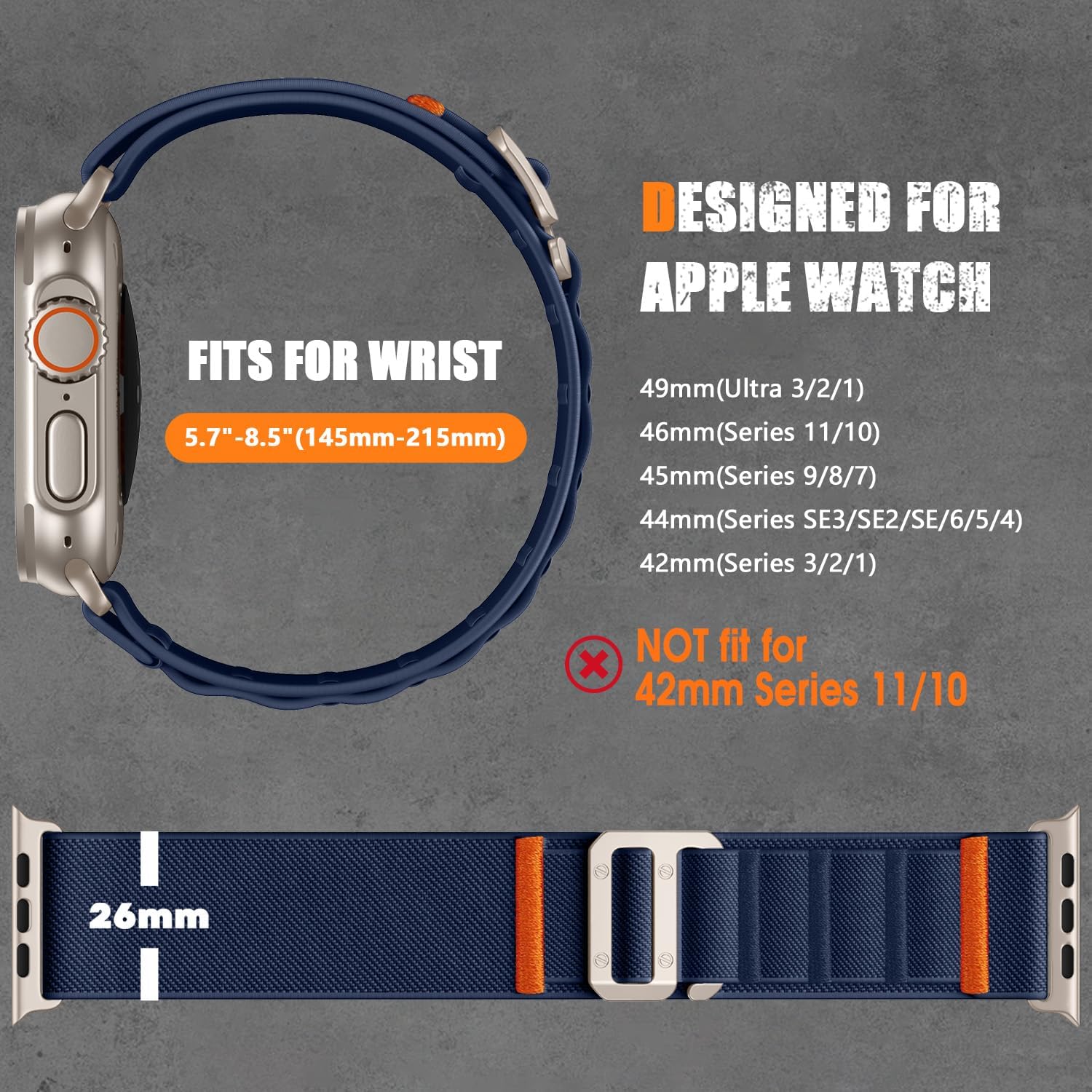Thumbnail 4 de Bandletic Nylon Strap 26mm for Apple Watch Ultra