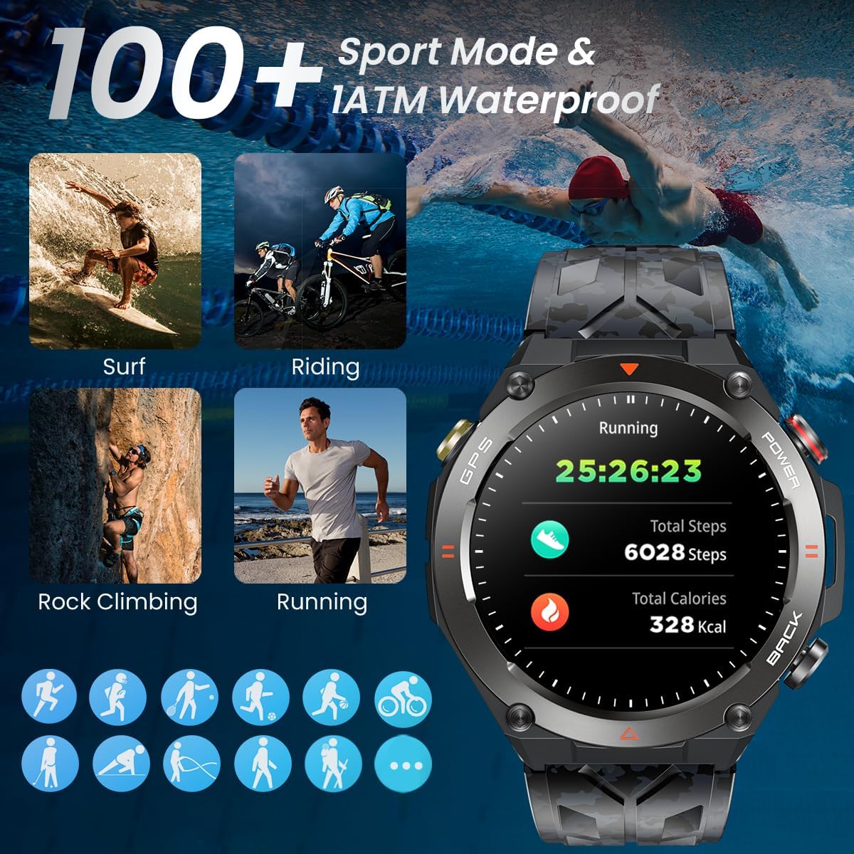 Thumbnail 4 de Smartwatch con GPS 1,45" y 650mAh
